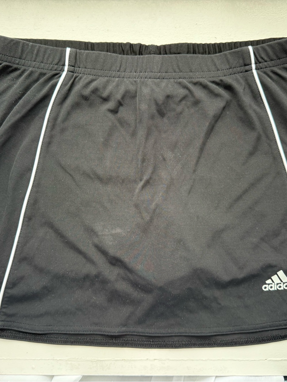 Adidas black athletic tennis skirt with shorts